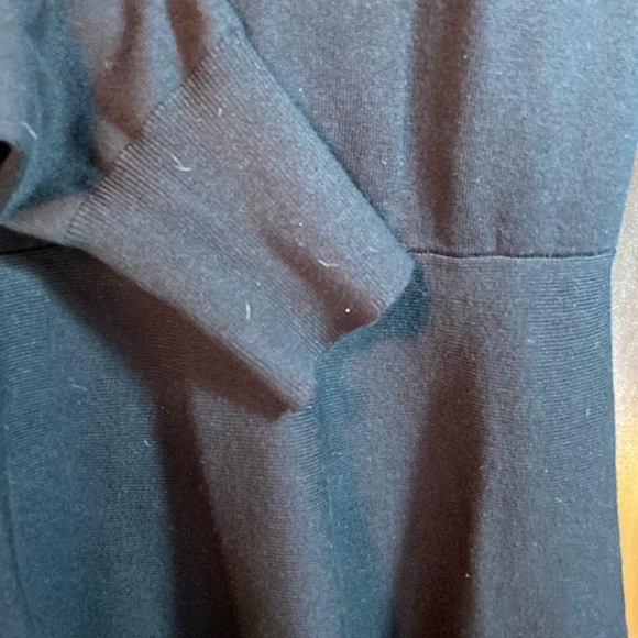 Black Thalia Sodi sweater with keyhole neck and peplum waist. 42” chest. 123 - Picture 4 of 6